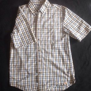 Carhartt men's checkers button down shirt medium.